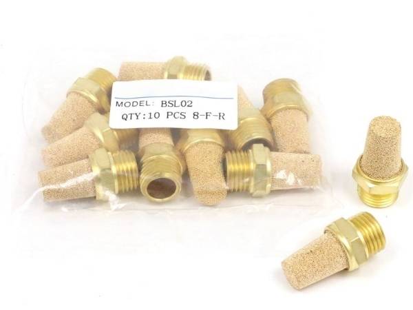Place the assembled sintered bronze filters in clear plastic bags.