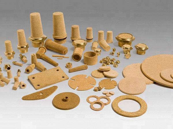 Sintered bronze filter in various shapes
