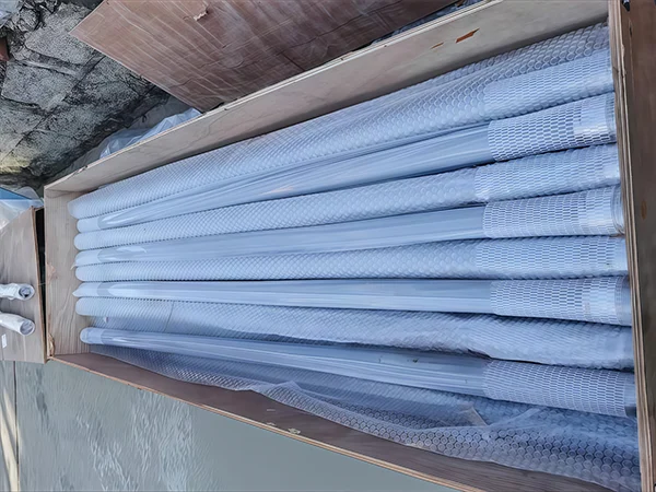 Multiple asymmetric metal membrane filter elements packed in a wooden crate