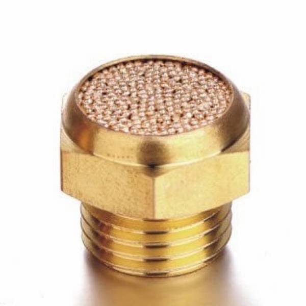 A copper-colored V-A normal silencer